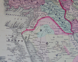 [MAP] Johnson's Turkey in Asia, Persia, Arabia (c. 1861)