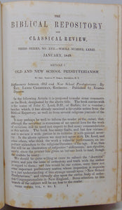 The Biblical Repository and Classical Review, 1849 (New School Presbyterian)