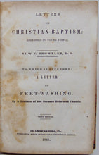 Load image into Gallery viewer, Brownlee.  Letters on Christian Baptism &amp; Feet Washing