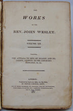 Load image into Gallery viewer, Wesley, John. The Works of the Rev. John Wesley: Volume XII (1812)