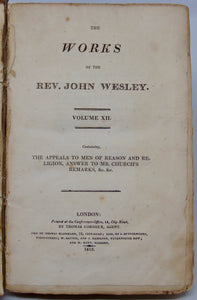 Wesley, John. The Works of the Rev. John Wesley: Volume XII (1812)