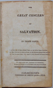 Halyburton, Thomas. The Great Concern of Salvation, in Three Parts