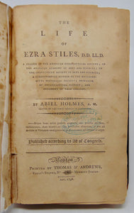 1798 The Life of Ezra Stiles, D.D, President of Yale College