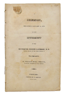 Sprague. 1821 Sermon Life & Death of Rev. Joseph Lathrop, D.D.