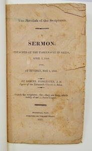 Samuel Worcester 1808 The Messiah of the Scriptures is Not a Mere Creature