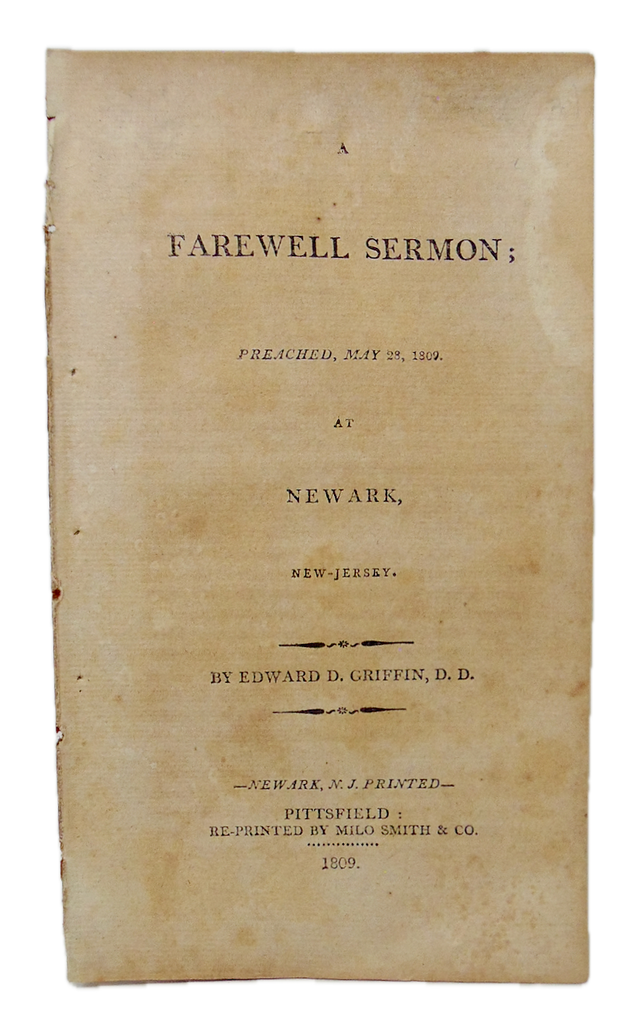 Edward D. Griffin 1809 Farewell Sermon