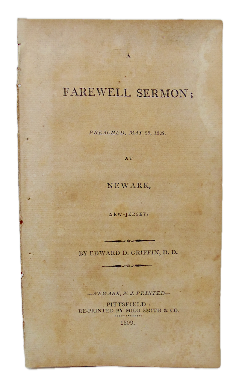 Edward D. Griffin 1809 Farewell Sermon