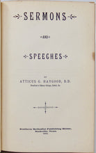 Load image into Gallery viewer, Atticus G. Haygood, Sermons &amp; Speeches, Southern Methodist, Emory College Pres