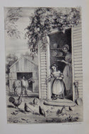 1850 American Cottage Life, poetry with gorgeous lithographs by B. F. Nutting