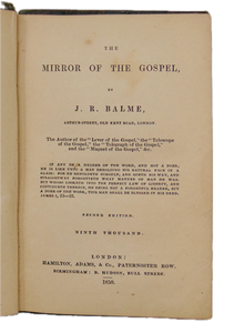 J. R. Balme, The Mirror of the Gospel 1850 Baptist writer