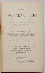 Pettingell, Only Christians Have Eternal Life, Second Advent publisher 1884