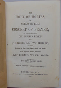 The Holy of Holies, or World's Tri-Daily Concert of Prayer (1861)