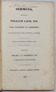 Sermons by William Laud, D.D., Lord Archbishop of Canterbury, reprint of 1651 ed