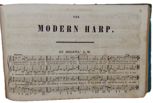 The Modern Harp: or Boston Sacred Melodist 1848 oblong tunebook