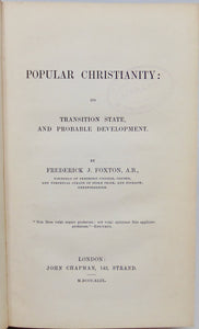 1849 Anglican priest rejects Christianity, suggests a new more reasonable faith