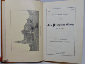 1808-1908: The Centennial History of the First Presbyterian Church of Dryden NY