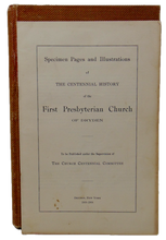 Load image into Gallery viewer, 1808-1908: The Centennial History of the First Presbyterian Church of Dryden NY