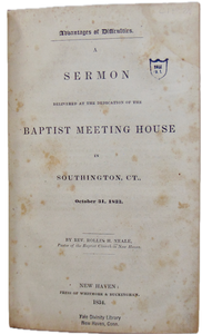 1834 Baptist Warns Against New School Theology, Advantages of Difficulties