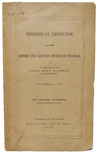 History of the Baptist Church in Topsham, Maine 1865