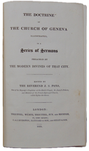 Load image into Gallery viewer, The Doctrine of the Church of Geneva Illustrated, in a Series of Sermons (1825)