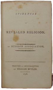 1798 Evidences of Revealed Religion, Mendon Association, Massachusetts