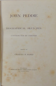 Biography of John Peddie, Baptist minister (1891)