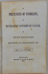 A Preventive of Infidelity, or Revelation Sustained by Nature, 1850 Baptist