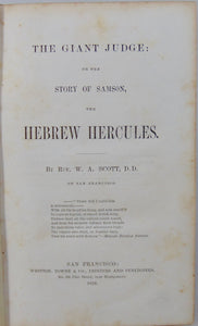 The Story of Samson 1858 San Francisco imprint, 14 engravings