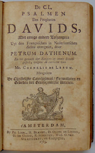 1750 Het Nieuwe Testament & 1765 De CL. Psalmen Des Propheten Davids