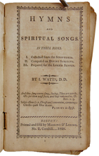 Load image into Gallery viewer, 1808 Watts. The Psalms of David, with Hymns and Spiritual Songs, Boston imprint