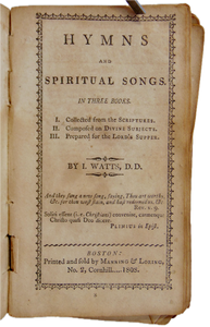 1808 Watts. The Psalms of David, with Hymns and Spiritual Songs, Boston imprint