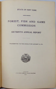 State of New York: Forest, Fish and Game Commission, 1911 Report Adirondack