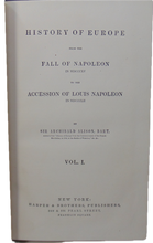 Load image into Gallery viewer, Alison. History of Europe from Fall of Napoleon 1815 to 1852 (four volume set)