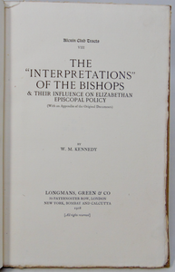 Interpretations of the Bishops & their Influence on Elizabethan Church Policy