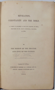 Revelation, Christianity & the Bible: Lectures to Educated Natives of India 1864