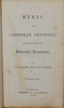 Load image into Gallery viewer, Hymns for Christian Devotion especially for the Universalist Denomination (1857)