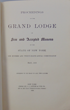 Load image into Gallery viewer, 1909 Proceedings Grand Lodge of Free and Accepted Masons the State of New York