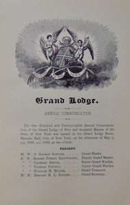 1909 Proceedings Grand Lodge of Free and Accepted Masons the State of New York