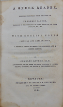 Load image into Gallery viewer, Anthon.  A Greek Reader, with English Notes Critical and Explanatory (1844)