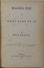 A Bible Verse, Maggie's Text, 1880 Children's Story