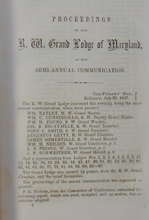 Load image into Gallery viewer, [ODD FELLOWS] Journal of the R. W. Grand Lodge of Maryland, From 1857 to 1859