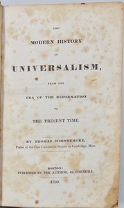 The Modern History of Universalism, from the Reformation to the Present Time