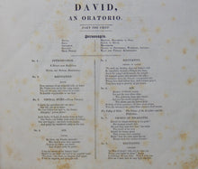 Load image into Gallery viewer, David, an Oratorio, Handel and Haydn Society, Boston (1835)