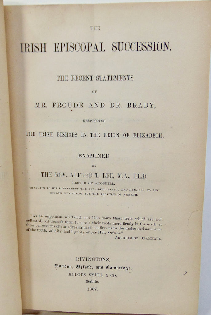 The Irish Episcopal Succession Proved to be Valid (1867)