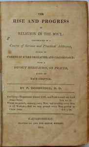 Philip Doddridge. The Rise and Progress of Religion in the Soul (1814)