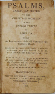 Psalms, carefully suited to the Christian Worship in the United States (1806)