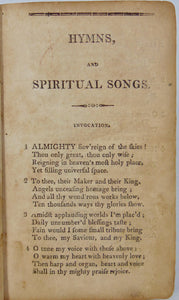 Hymns and Spiritual Songs, for the Use of Christians, Methodist Societies (1812)