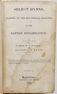 Select Hymns for the Devotional Exercises of all Evangelical Denominations 1836