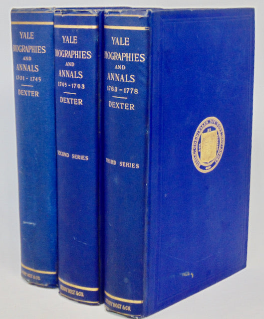 Biographical Sketches of Graduates of Yale College & College History (3 vols)