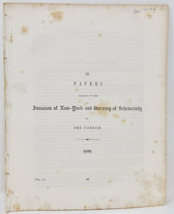 O'Callaghan. Invasion of New-York and Burning of Schenectady by the French, 1690